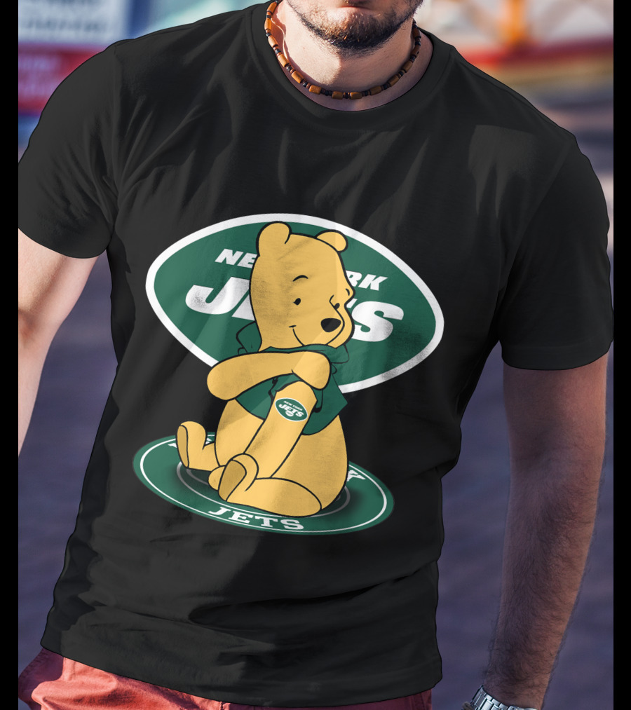 New York Jets Pooh Football T-Shirt