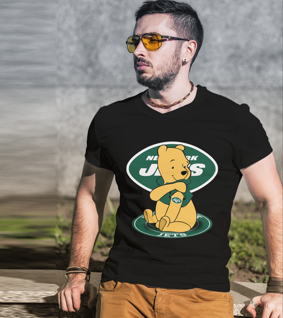 New York Jets Pooh Football T-Shirt