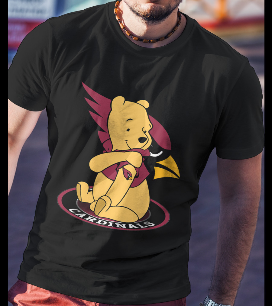 Pooh Cardinals Embracing Iconic Bird T-Shirt
