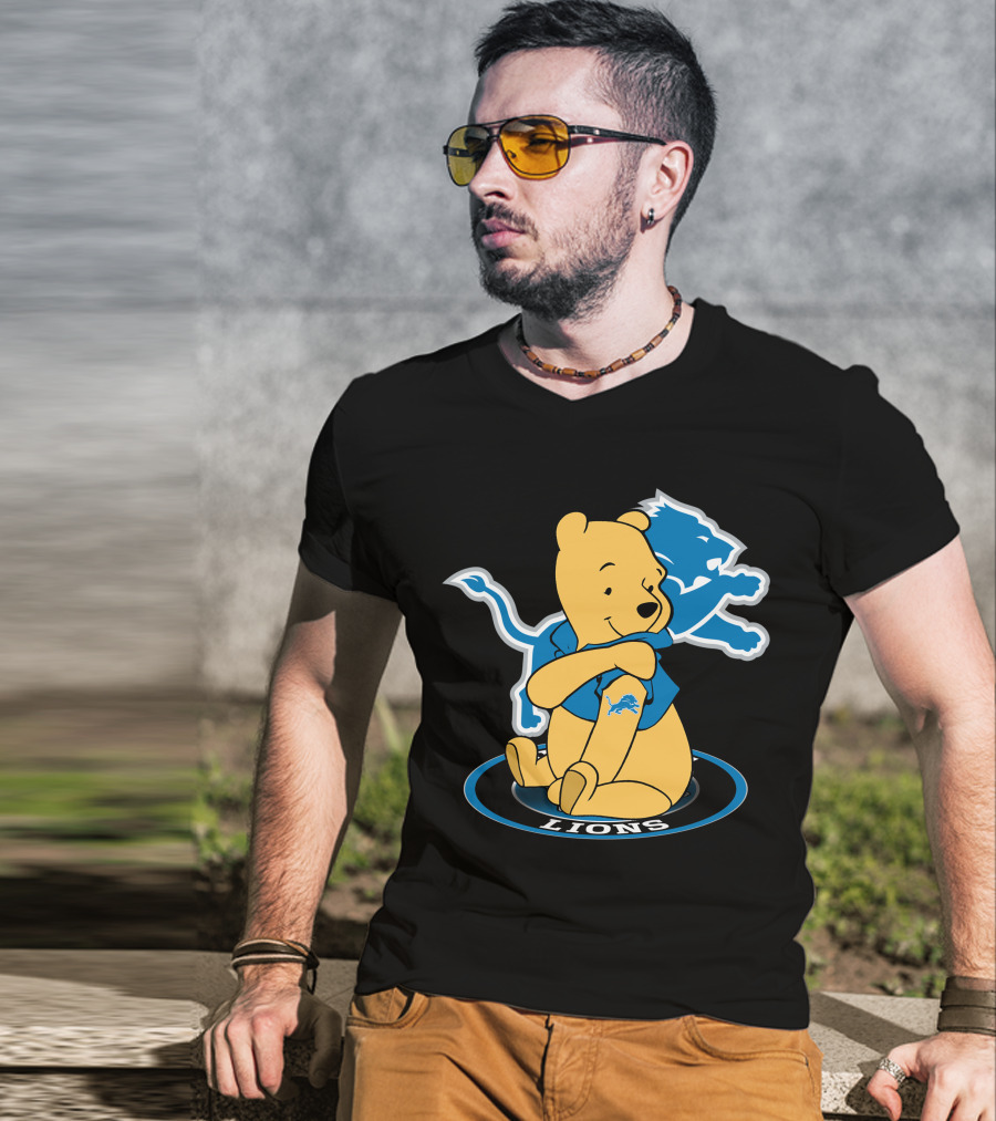 Lions Pooh Bear Detroit Crossover T-Shirt