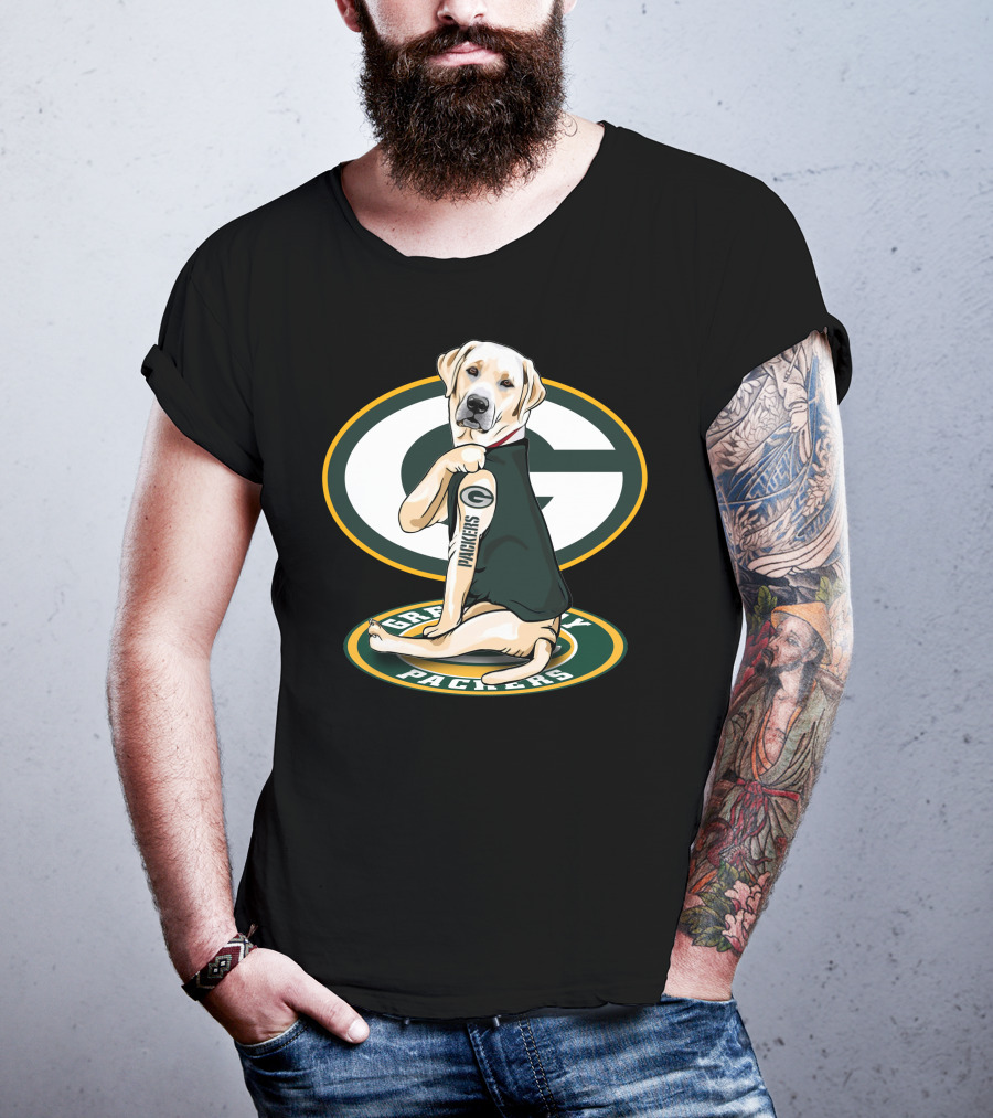 Labrador Green Bay Packers Football Fan Dog T-Shirt