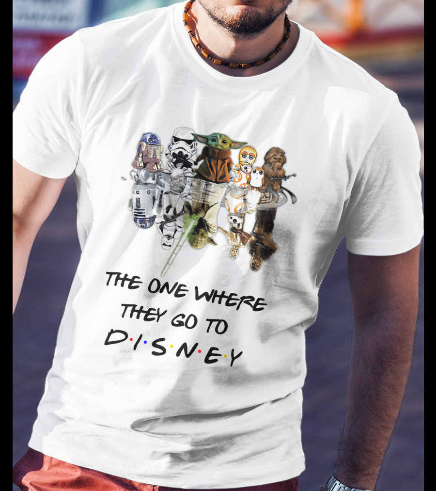 The One Where They Go To Disney Star Wars Characters Reflection T-Shirt