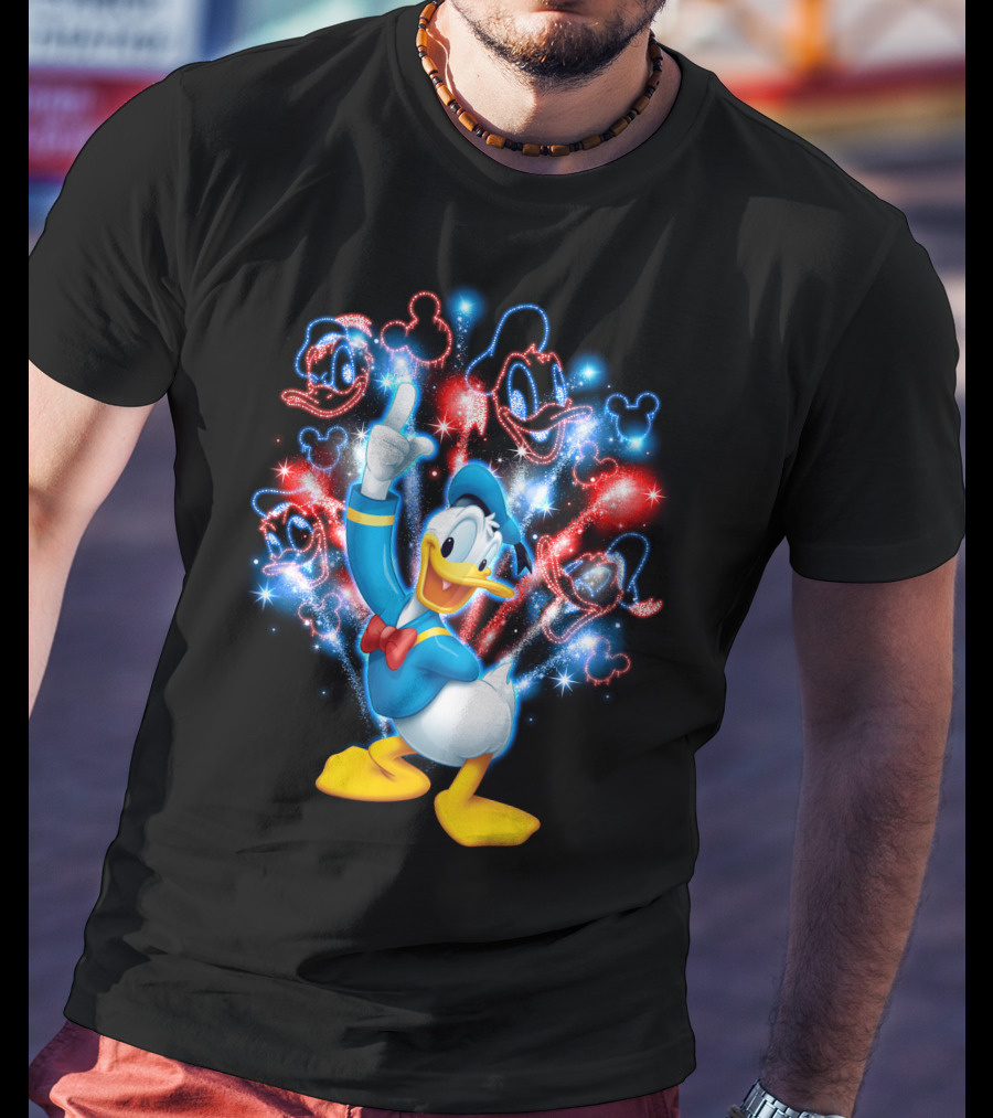 Donald Duck Firework Celebration Disney Magic Burst T-Shirt