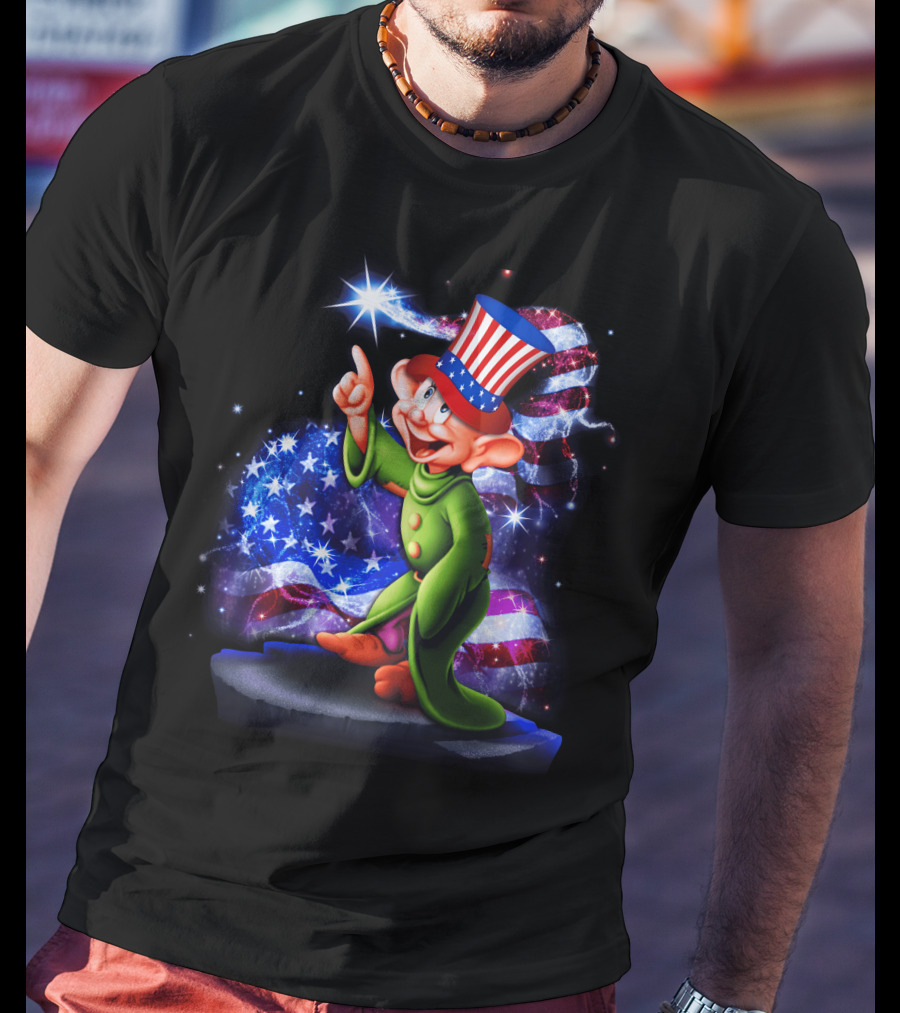 Patriotic Dopey Bling Star-Spangled July T-Shirt