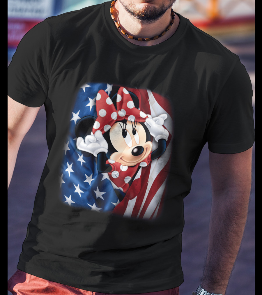 Minnie Mouse Stars And Stripes Fourth Of July T-Shirt