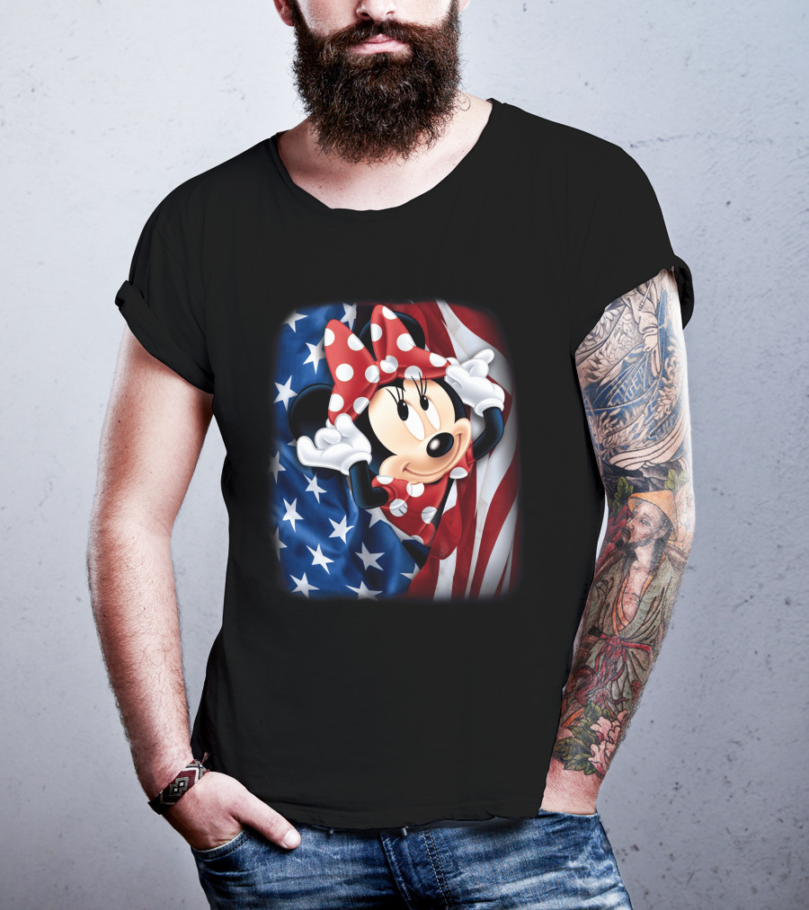Minnie Mouse Stars And Stripes Fourth Of July T-Shirt