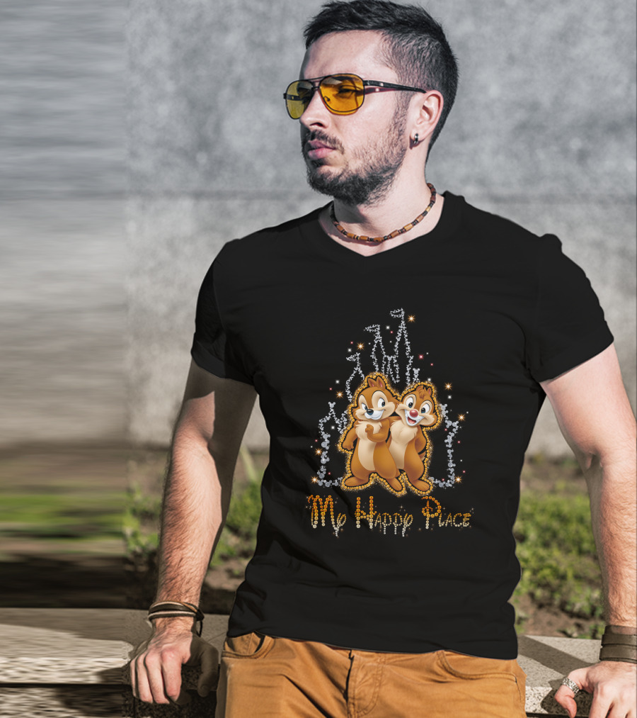 Chip N Dale My Happy Place Sparkling T-Shirt