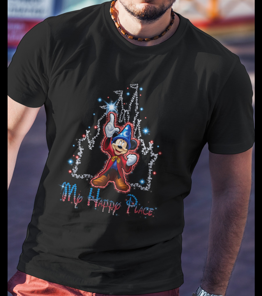 Mickey Fantasia Castle My Happy Place T-Shirt