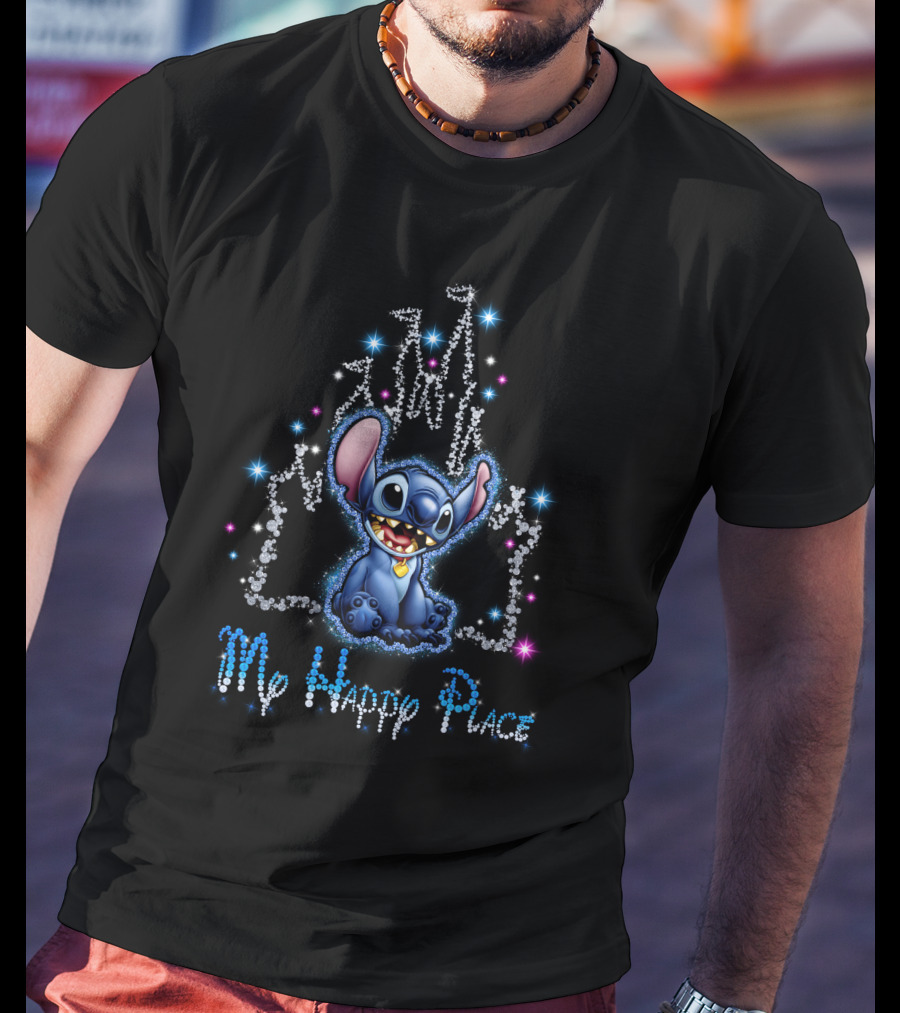 Stitch My Happy Place Disney Castle Magic T-Shirt