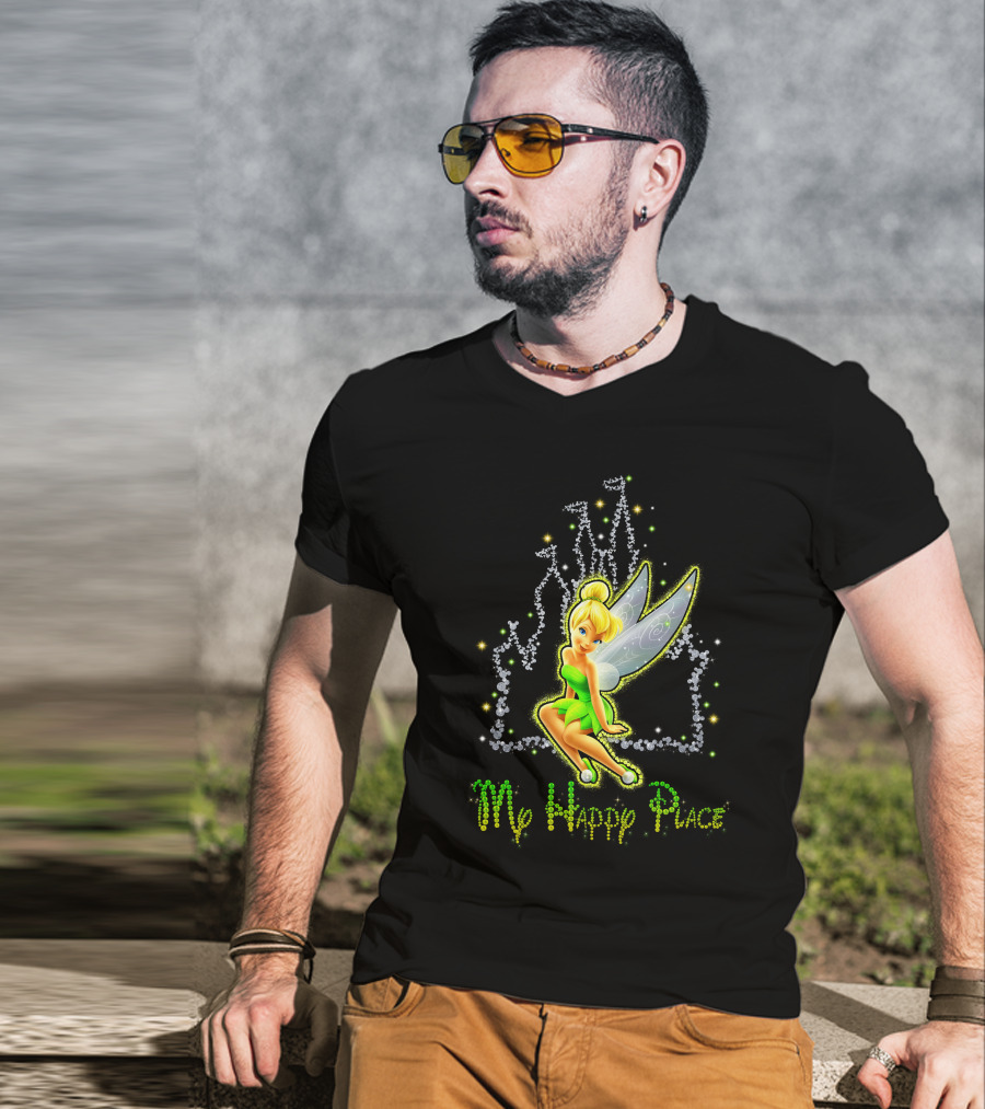 Tinkerbell My Happy Place Disney Castle Magic T-Shirt
