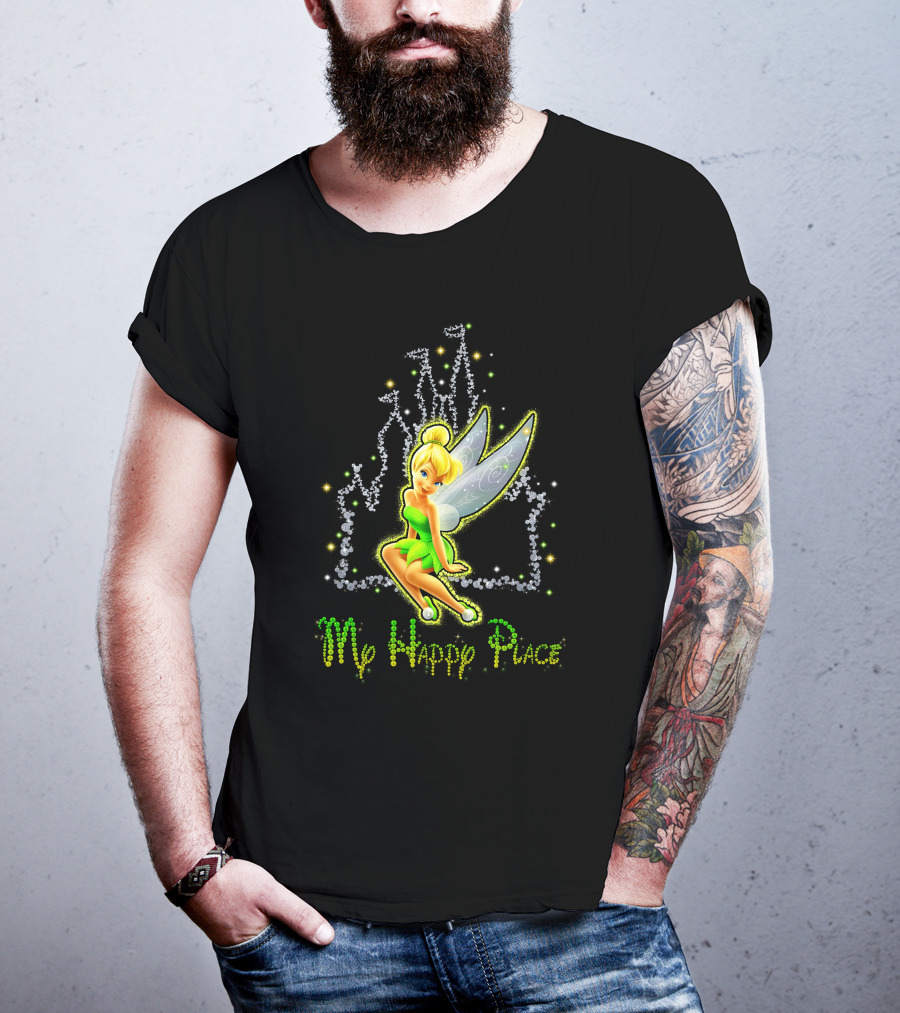 Tinkerbell My Happy Place Disney Castle Magic T-Shirt