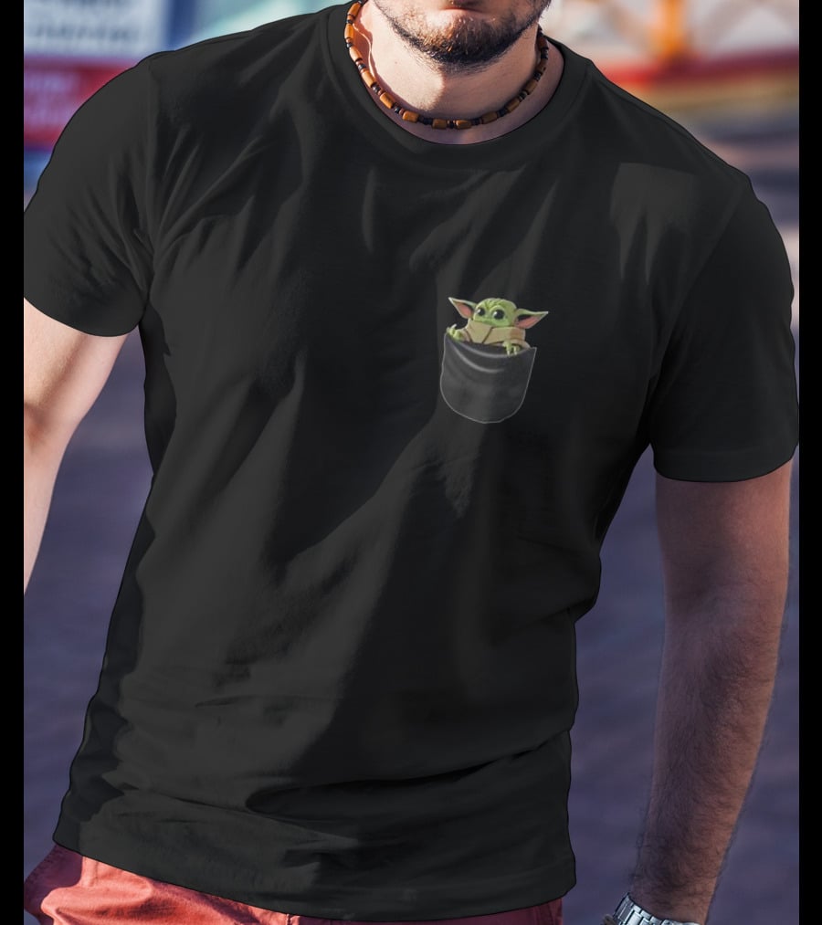 Baby Yoda Grogu Pocket Mandalorian T-Shirt