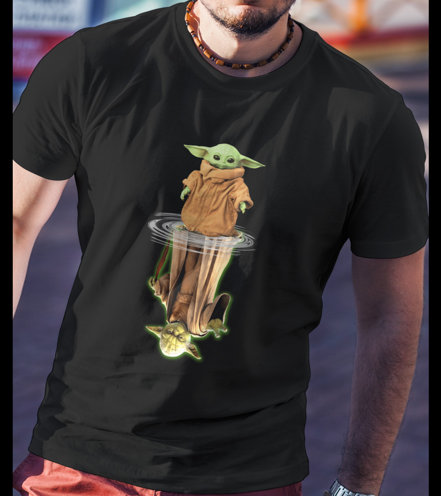 The Child Reflection Star Wars Baby Yoda Mirror T-Shirt