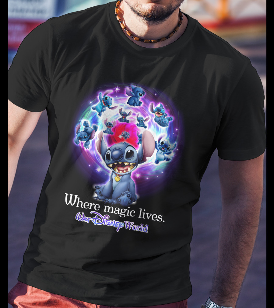 Where Magic Lives Walt Disney World Stitch T-Shirt