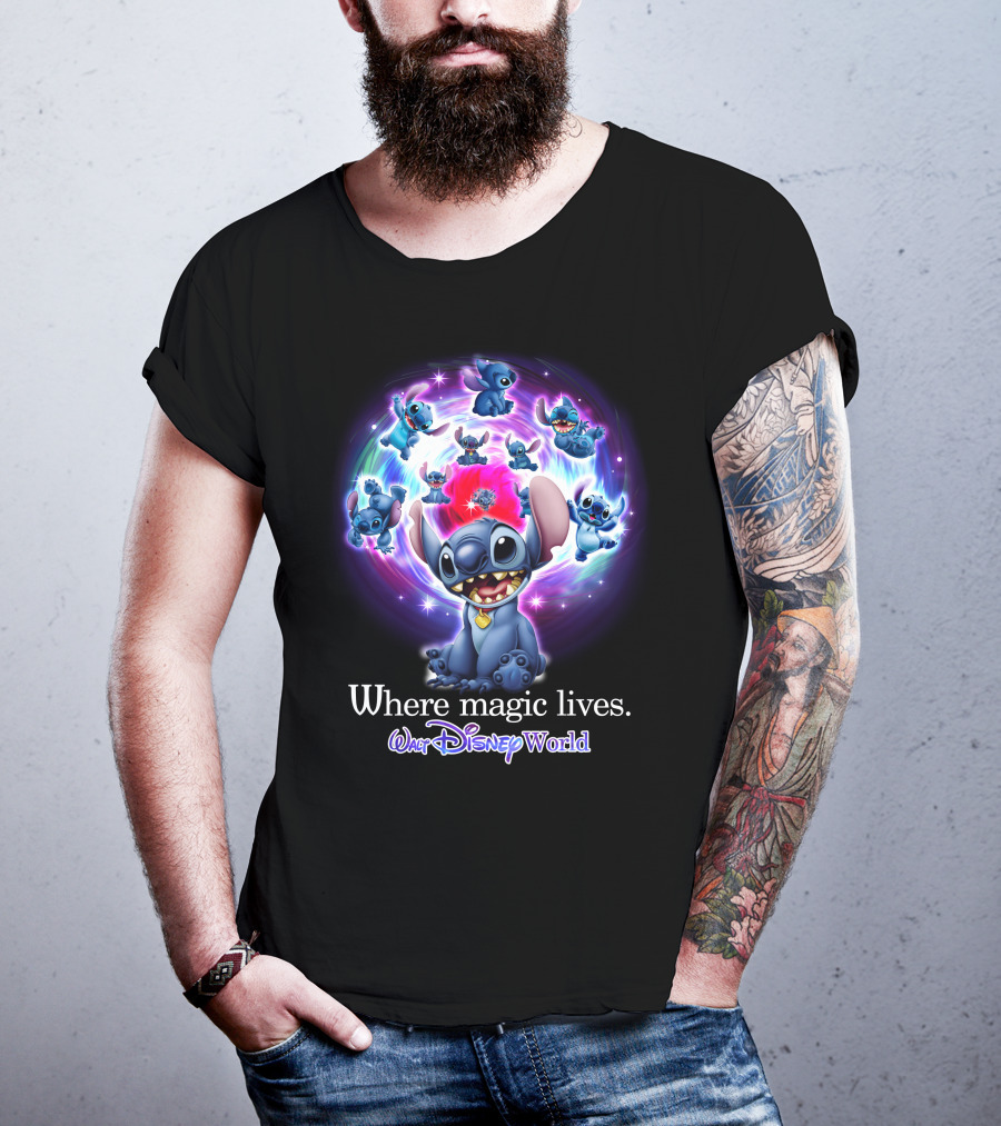 Where Magic Lives Walt Disney World Stitch T-Shirt