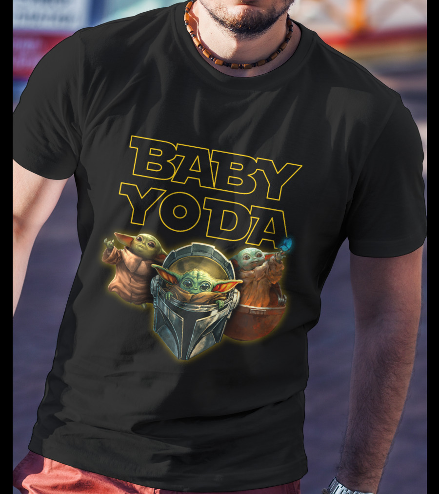 BABY YODA Star Wars The Mandalorian Grogu Trio T-Shirt