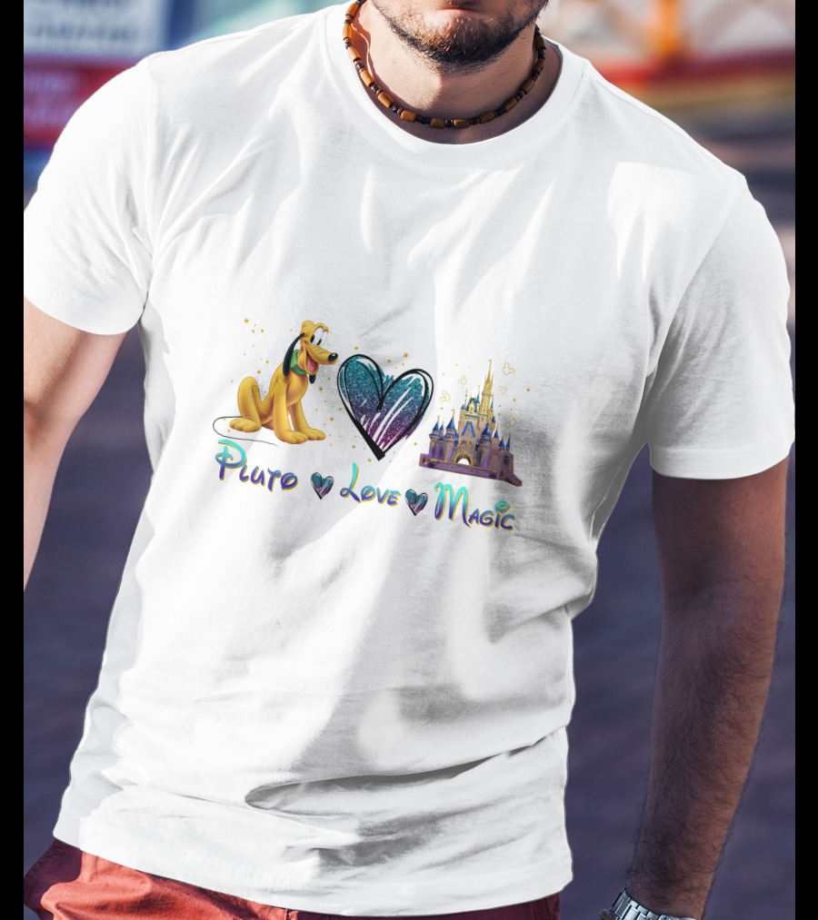 Pluto Love Magic Castle Heart T-Shirt