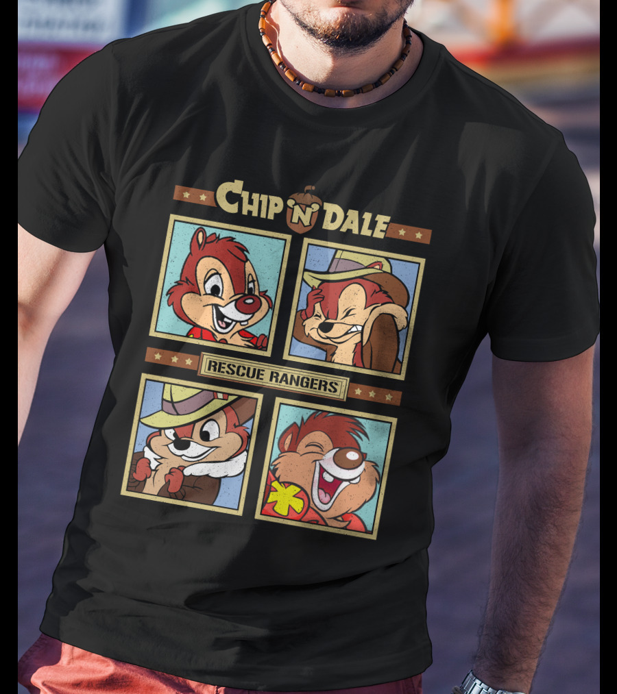 Chip N Dale Rescue Rangers Cartoon Fun T-Shirt