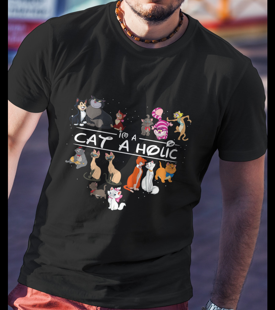 I'm A Cat Aholic Cute Cats Collection T-Shirt