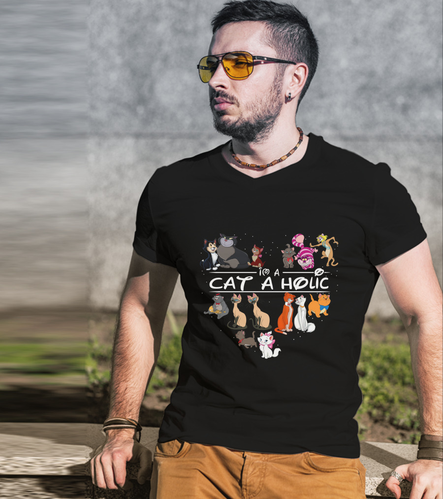 I'm A Cat Aholic Cute Cats Collection T-Shirt
