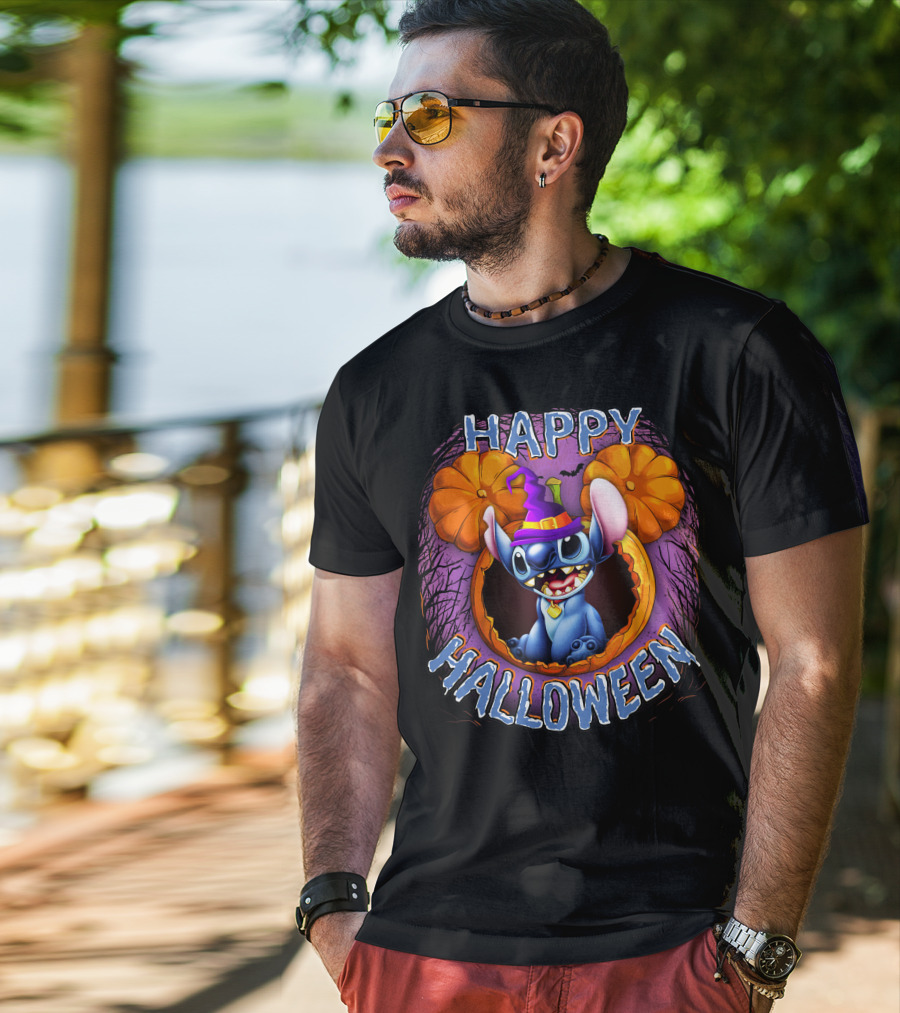 Stitch Happy Halloween Pumpkin Magic T-Shirt