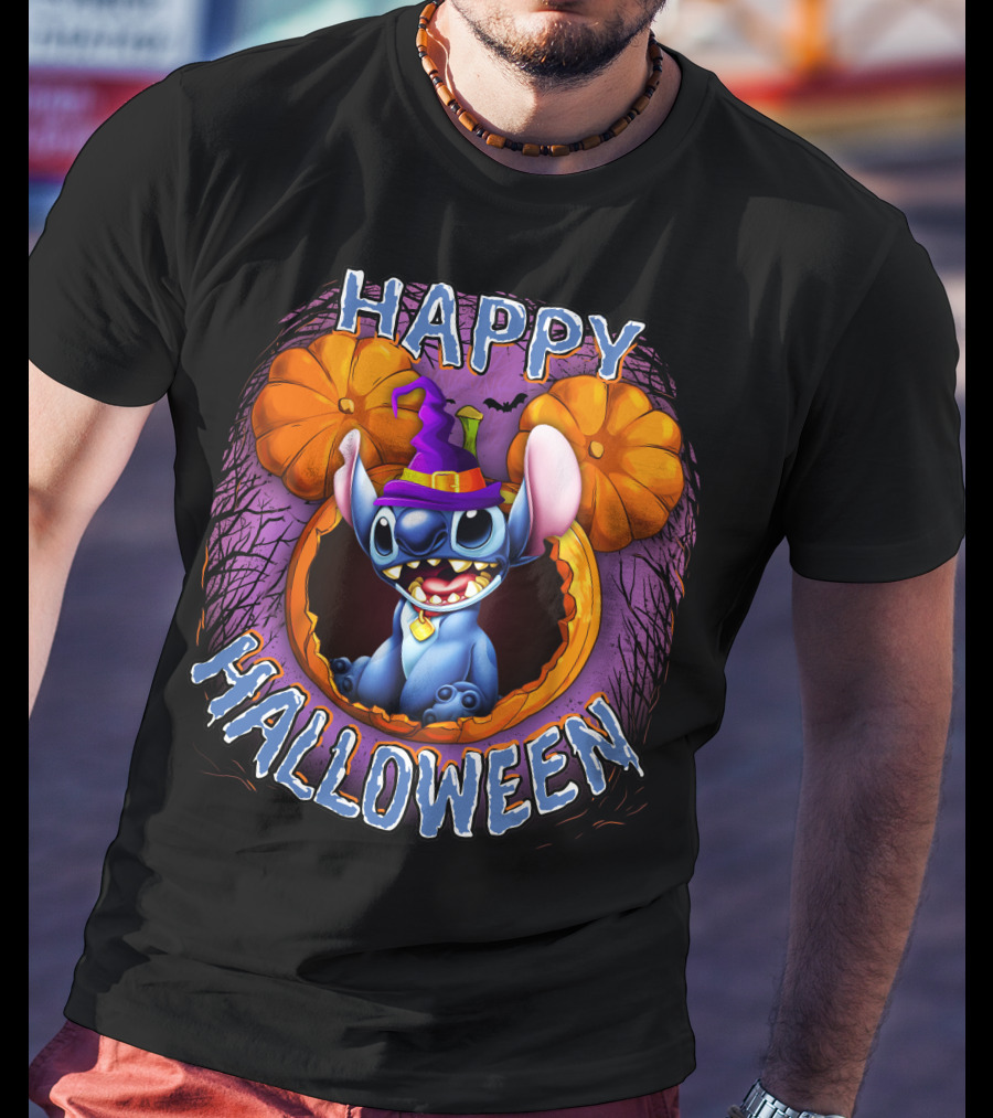 Stitch Happy Halloween Pumpkin Magic T-Shirt