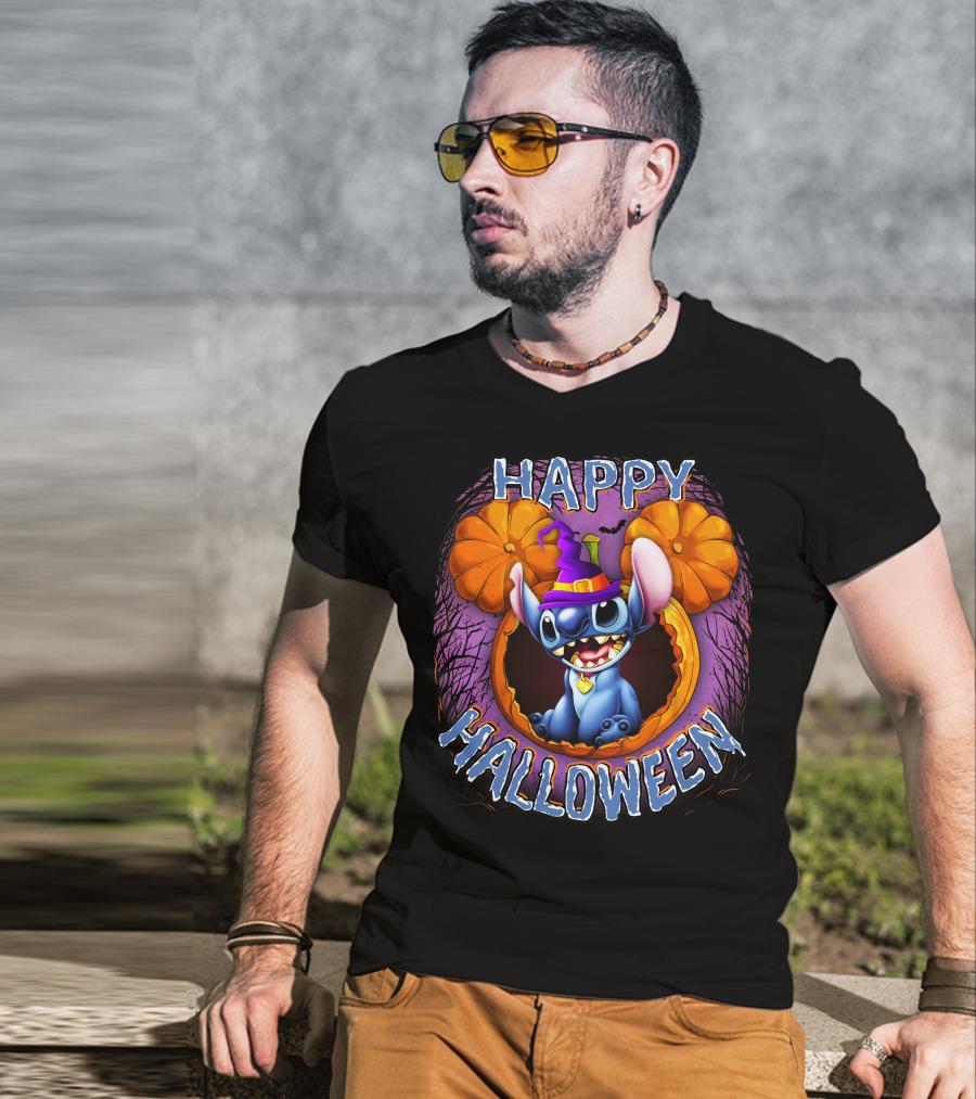Stitch Happy Halloween Pumpkin Magic T-Shirt