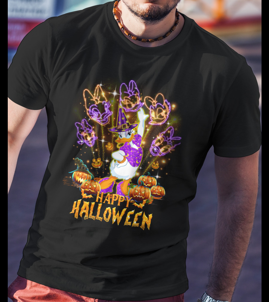 Happy Halloween Daisy Firework Festival Magic T-Shirt