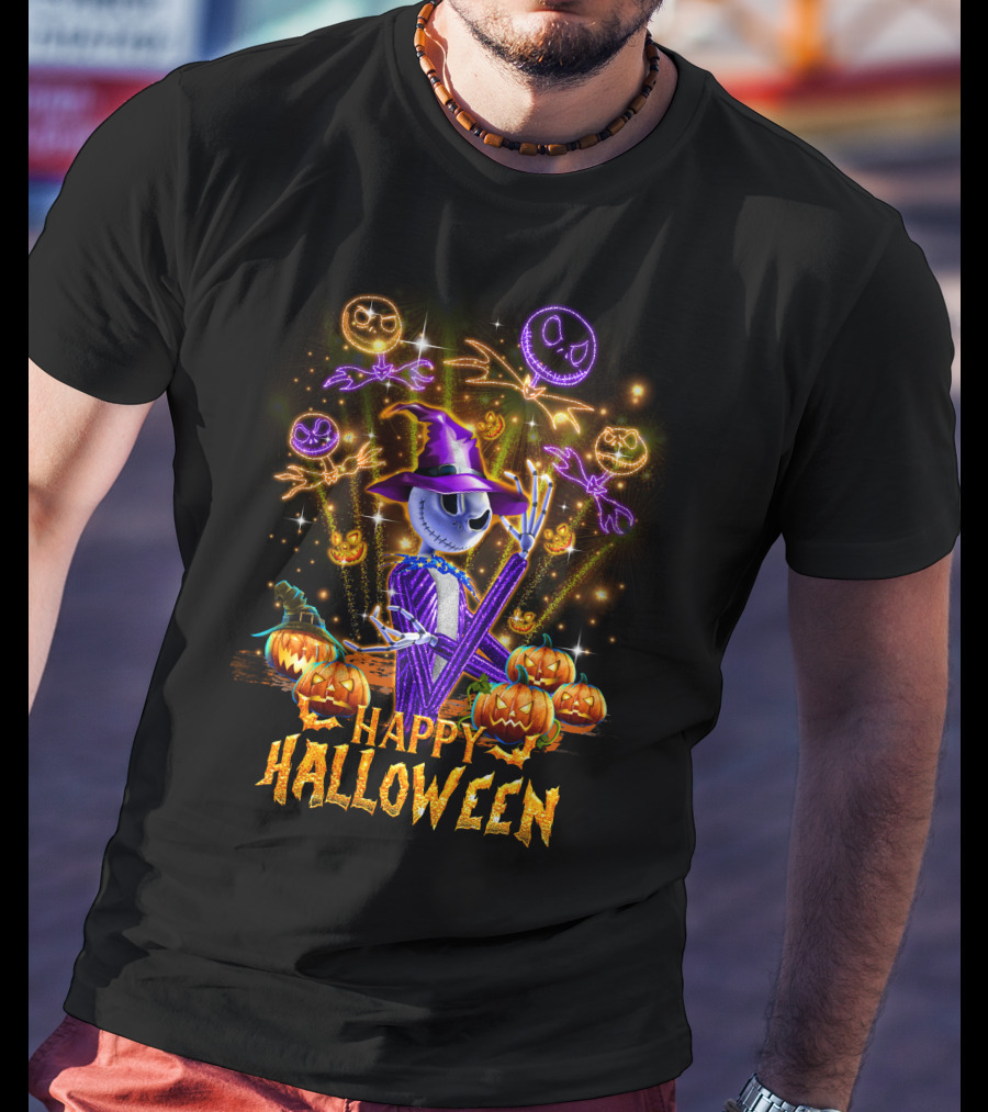 Happy Halloween Jack O' Lantern Firework Magic T-Shirt
