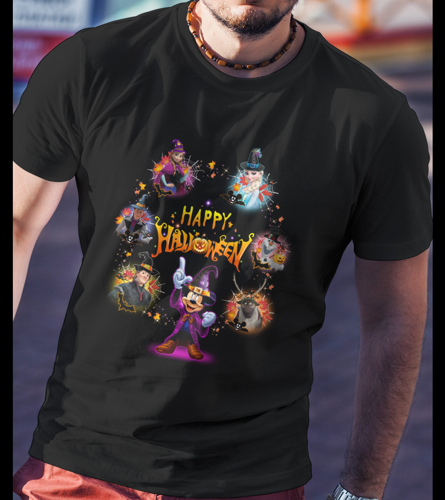 Happy Halloween Frozen Disney Character T-Shirt