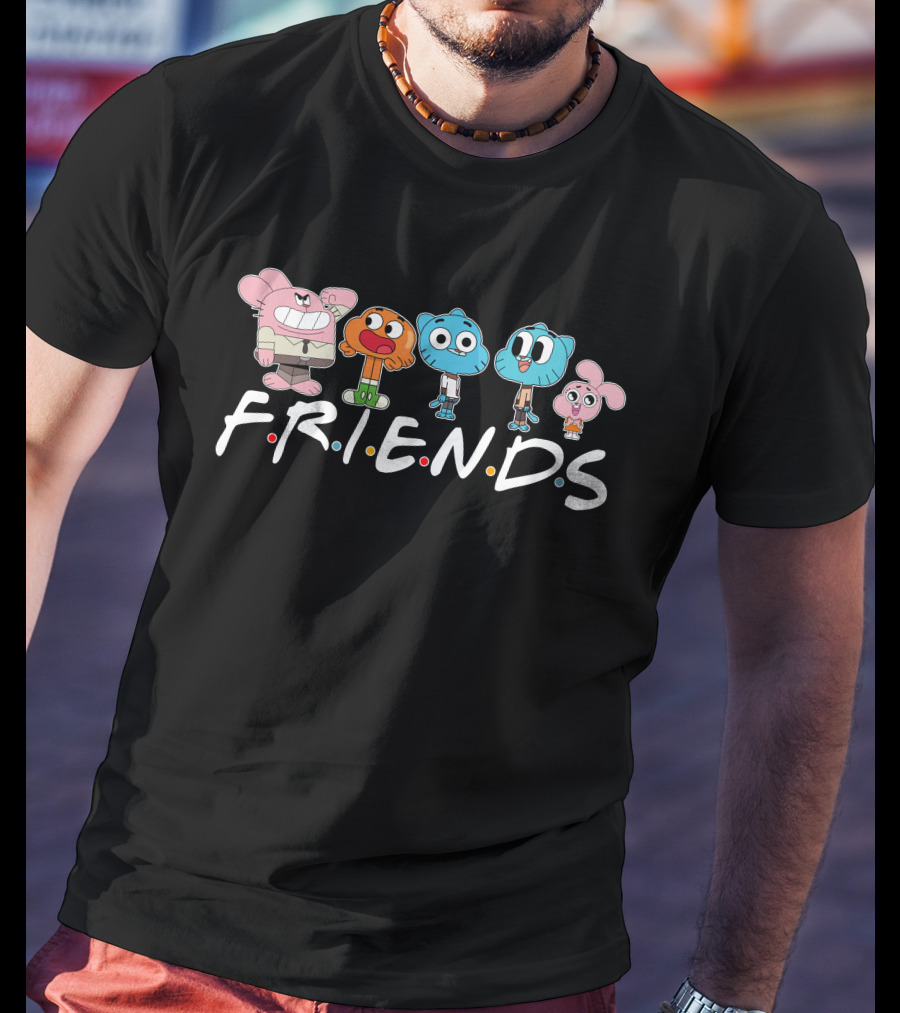 The Amazing World Of Gumball Friends Characters Gathered Together T-Shirt
