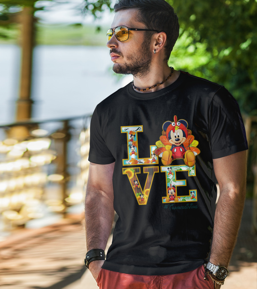 LOVE Mickey Thanksgiving Turkey Costume #Thanksgiving T-Shirt