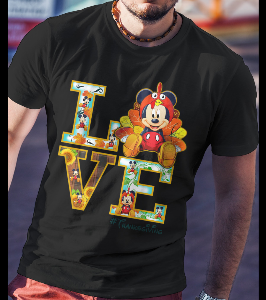 LOVE Mickey Thanksgiving Turkey Costume #Thanksgiving T-Shirt