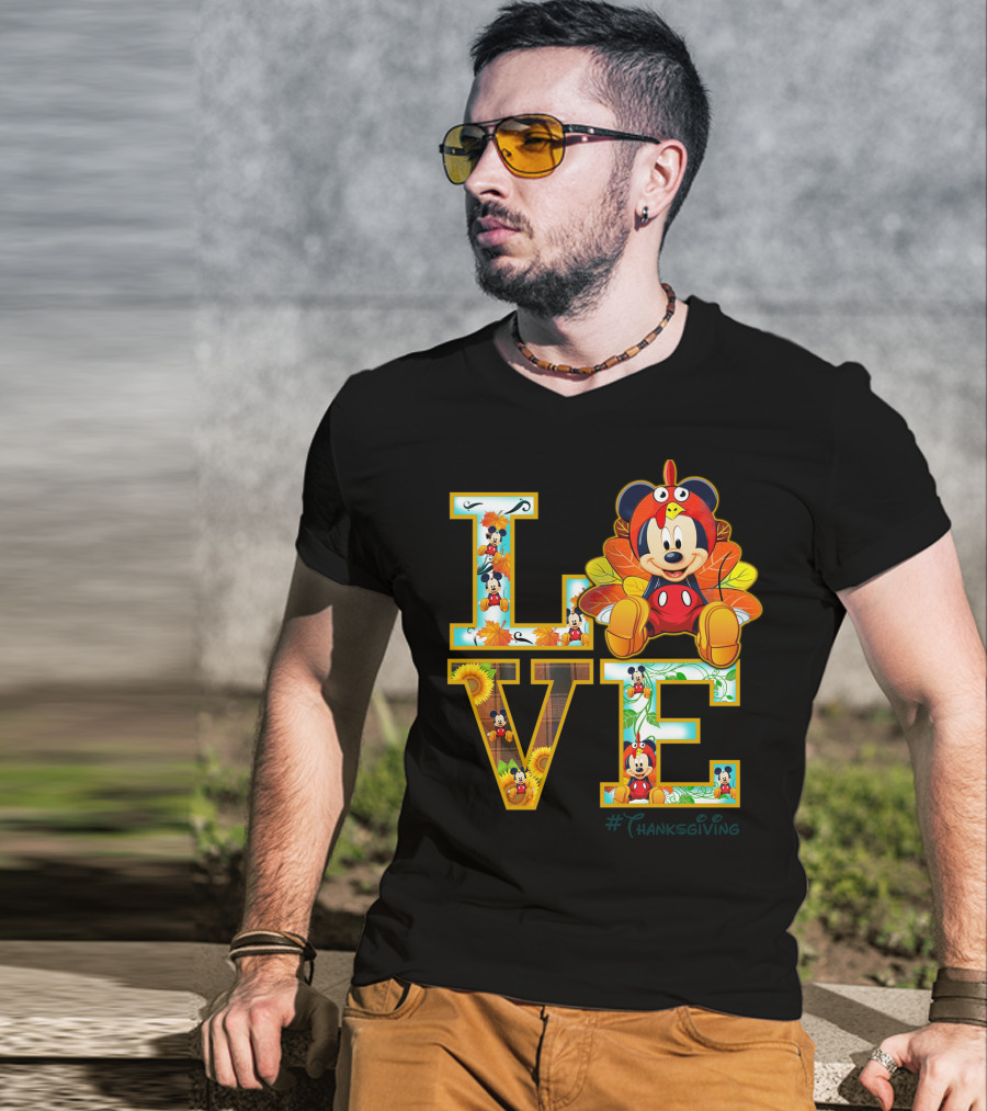 LOVE Mickey Thanksgiving Turkey Costume #Thanksgiving T-Shirt