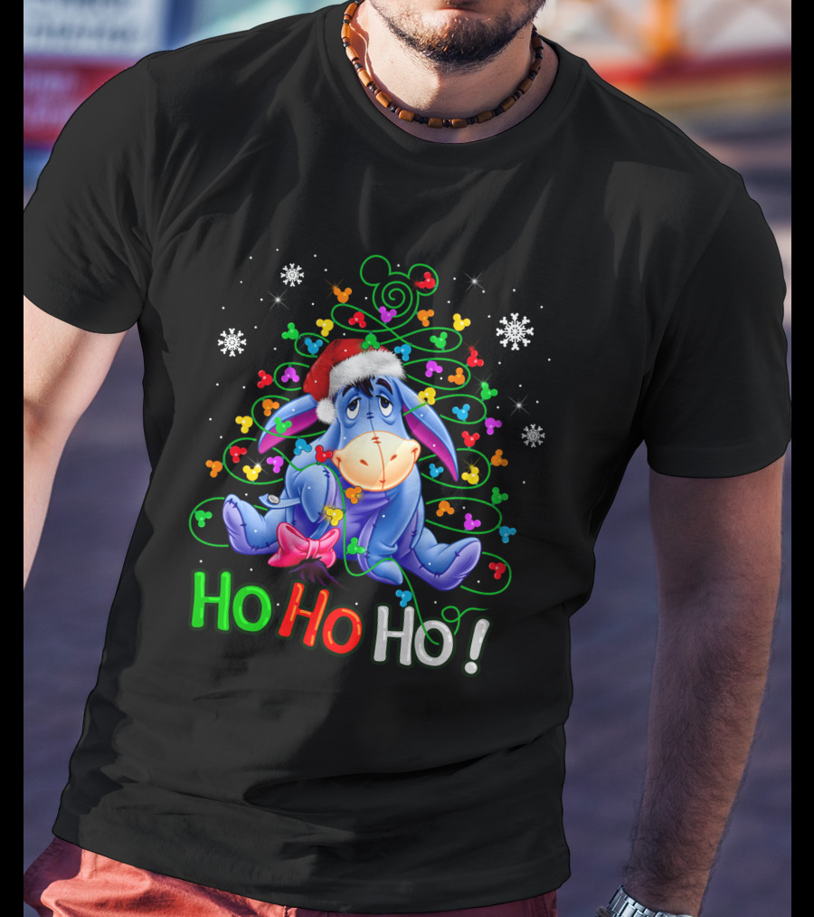 Eeyore Christmas Ho Ho Ho Disney-Inspired Holiday T-Shirt