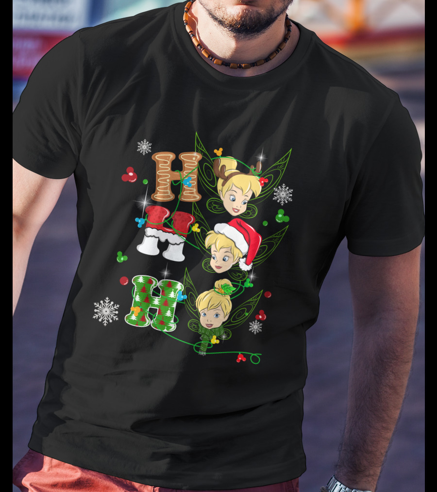 TKB HHH Tinker Bell Christmas Snowflakes Holiday Magic T-Shirt