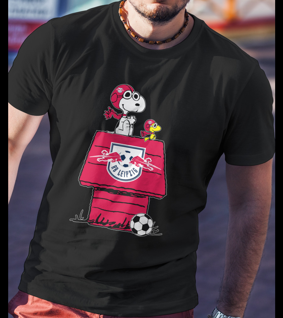 RB Leipzig Snoopy Soccer House With Woodstock T-Shirt