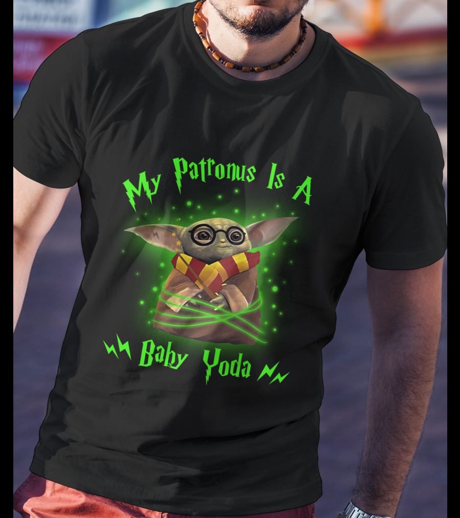 My Patronus Is A Baby Yoda With Glasses And Scarf T-Shirt