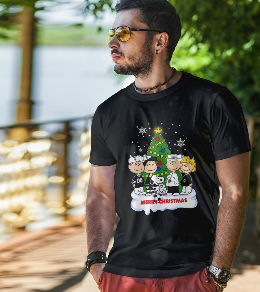 Borussia Mönchengladbach Merry Christmas Charlie Brown And Snoopy T-Shirt