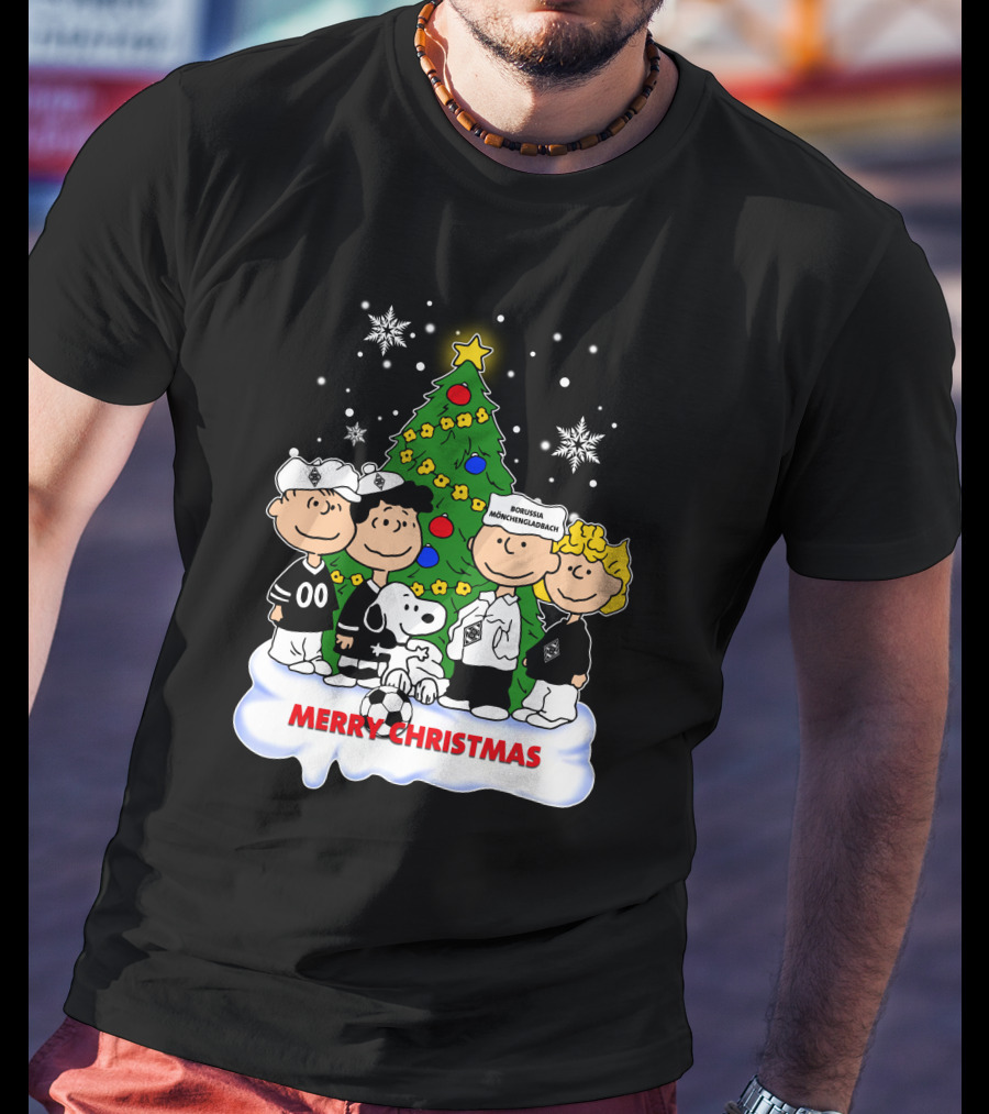 Borussia Mönchengladbach Merry Christmas Charlie Brown And Snoopy T-Shirt
