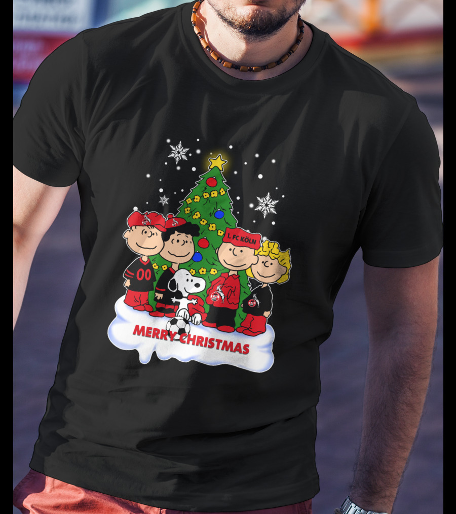 Merry Christmas Peanuts 1. FC Köln Holiday T-Shirt
