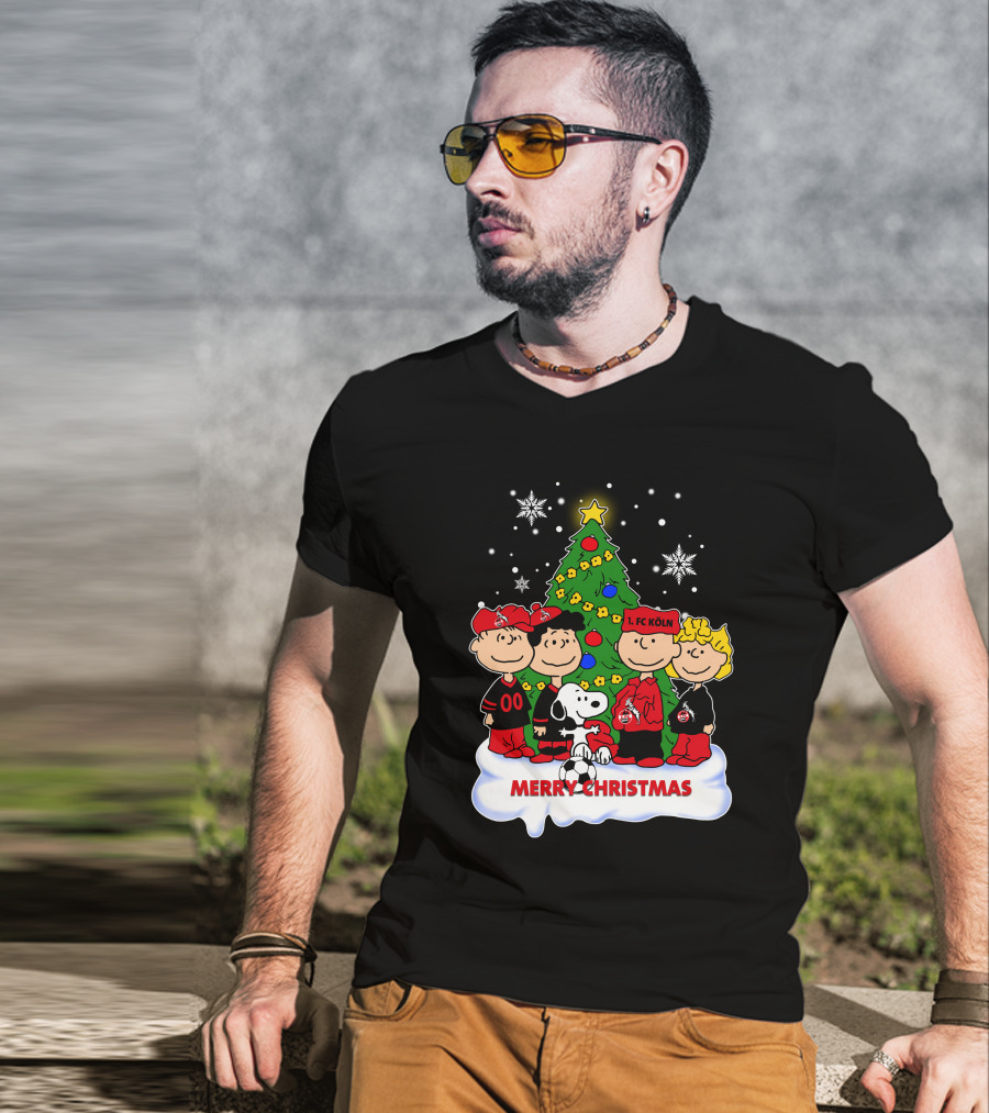 Merry Christmas Peanuts 1. FC Köln Holiday T-Shirt