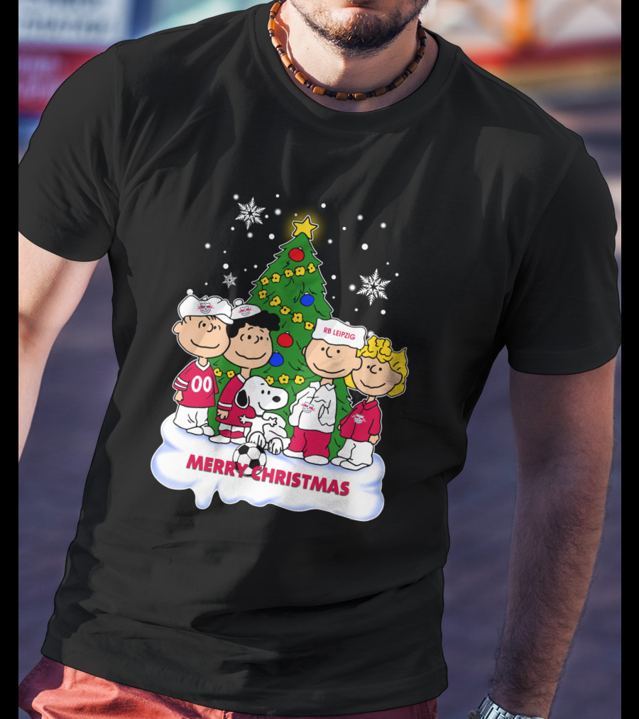 RB Leipzig Merry Christmas Snoopy And Friends Scene T-Shirt