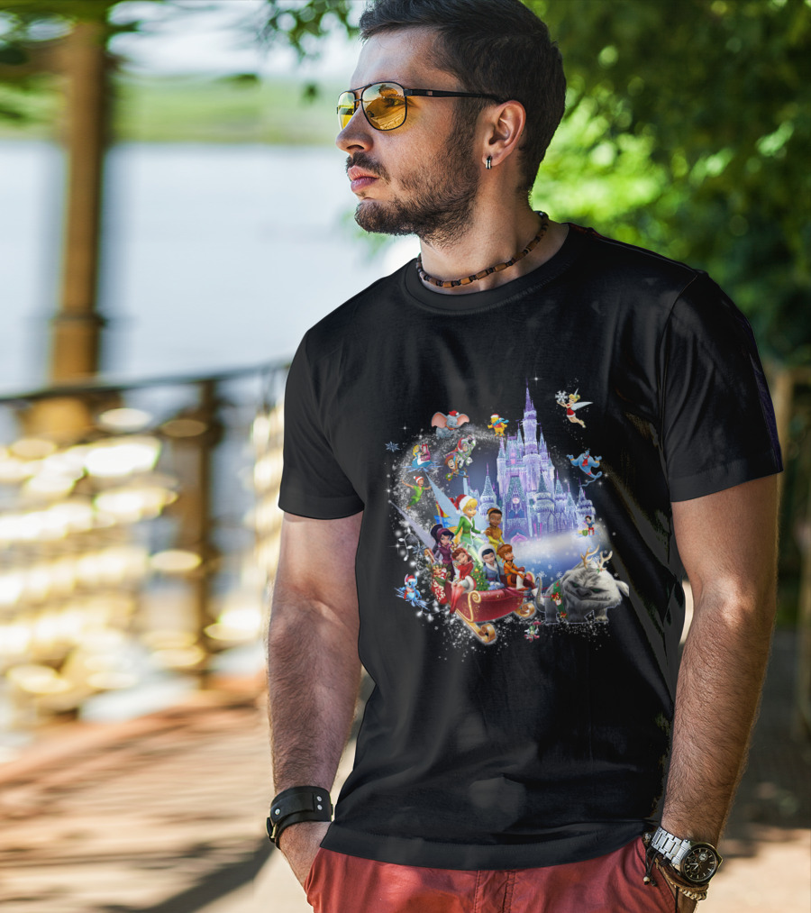 Disney Tinkerbell And Friends Christmas Castle Holiday Magic Adventure T-Shirt