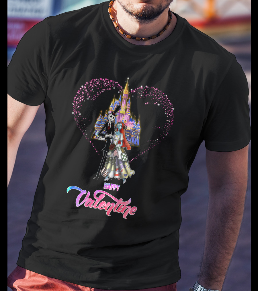 Happily Ever After Jack Valentine Magic Castle Heart T-Shirt