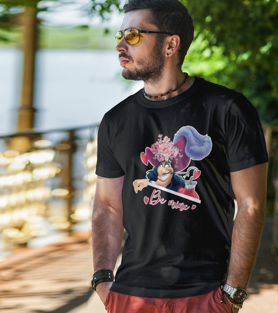 Be Mine Hook Captain Valentine's Day Flowers T-Shirt