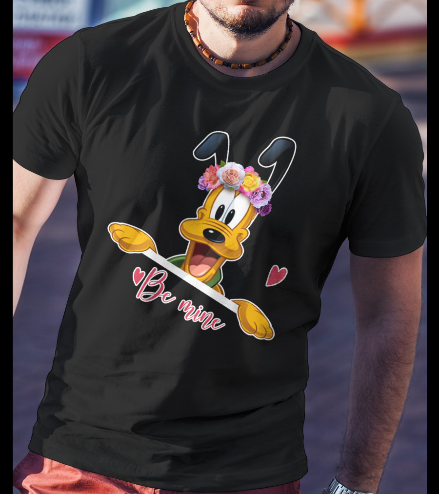 Be Mine Flower Crown Pluto Hearts T-Shirt