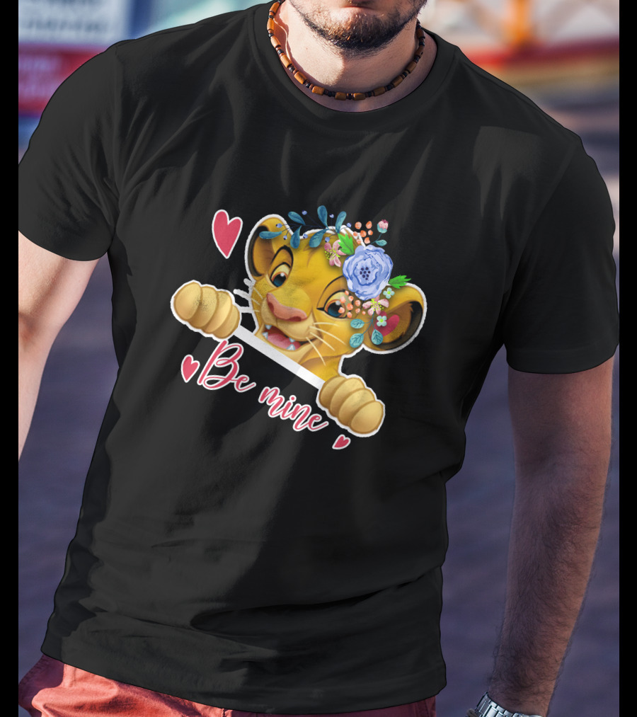 Simba Be Mine Floral Heart Lover T-Shirt