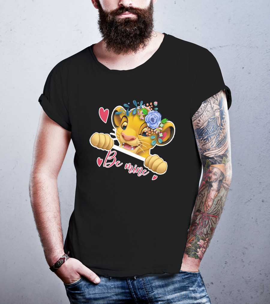 Simba Be Mine Floral Heart Lover T-Shirt
