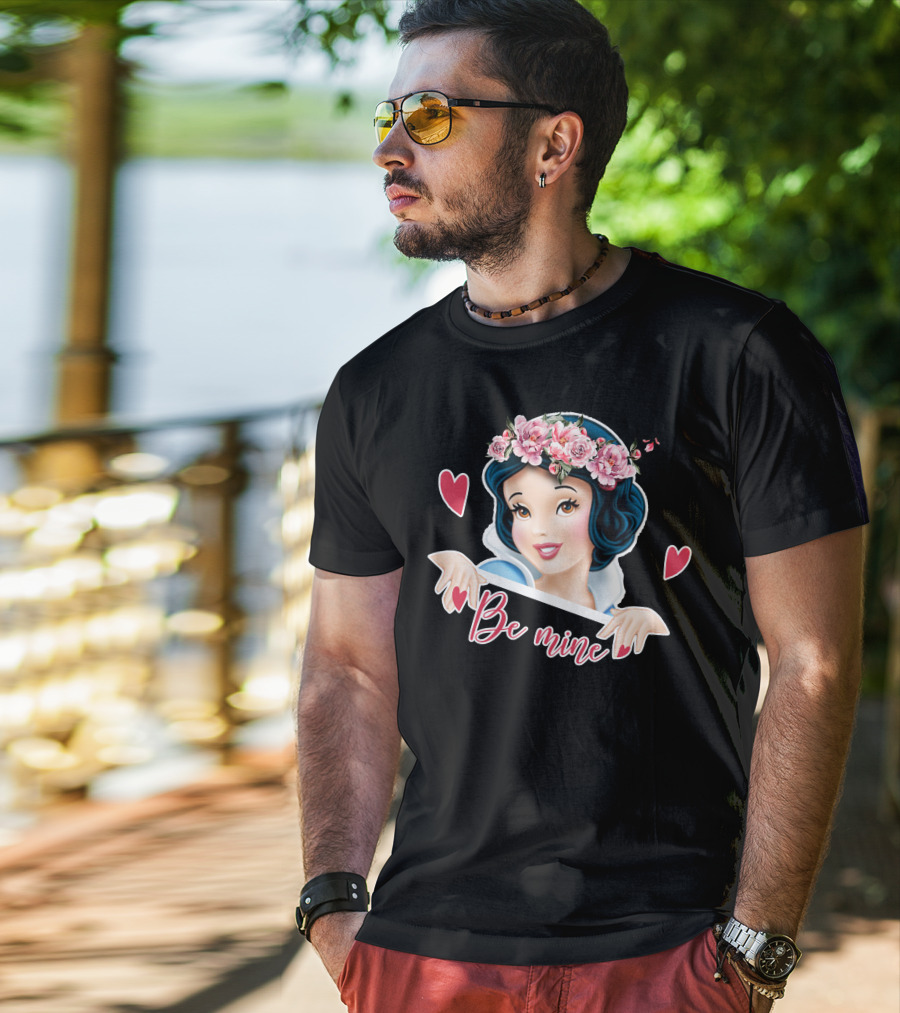 Snow White Be Mine Floral Heart T-Shirt